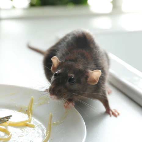 service 1 rat on the kitchen counter